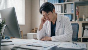 開業医が赤字経営を悩んでいる